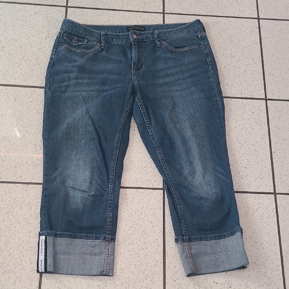 Banana Republic Dark Blue Cropped Jeans